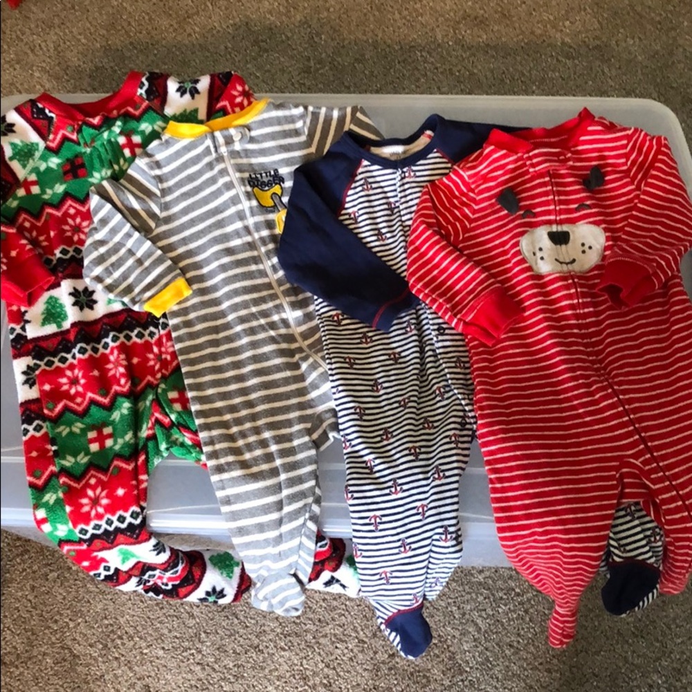 4 piece baby boy PJ bundle